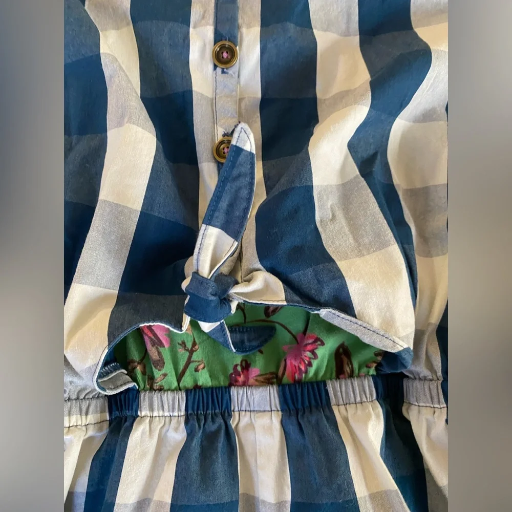 Matilda Jane 435 Country Roads Romper Blue Check Plaid Joanna Gaines Tween 16 - Picture 4 of 6